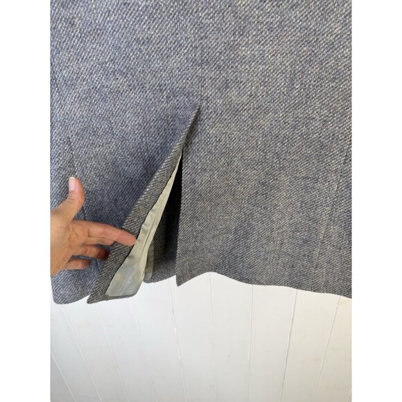 VTG Pendleton Blazer Men's 44 Wool Blue Gray USA 70s Western Yoke Elbow Patch - Picture 8 of 15